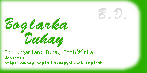 boglarka duhay business card